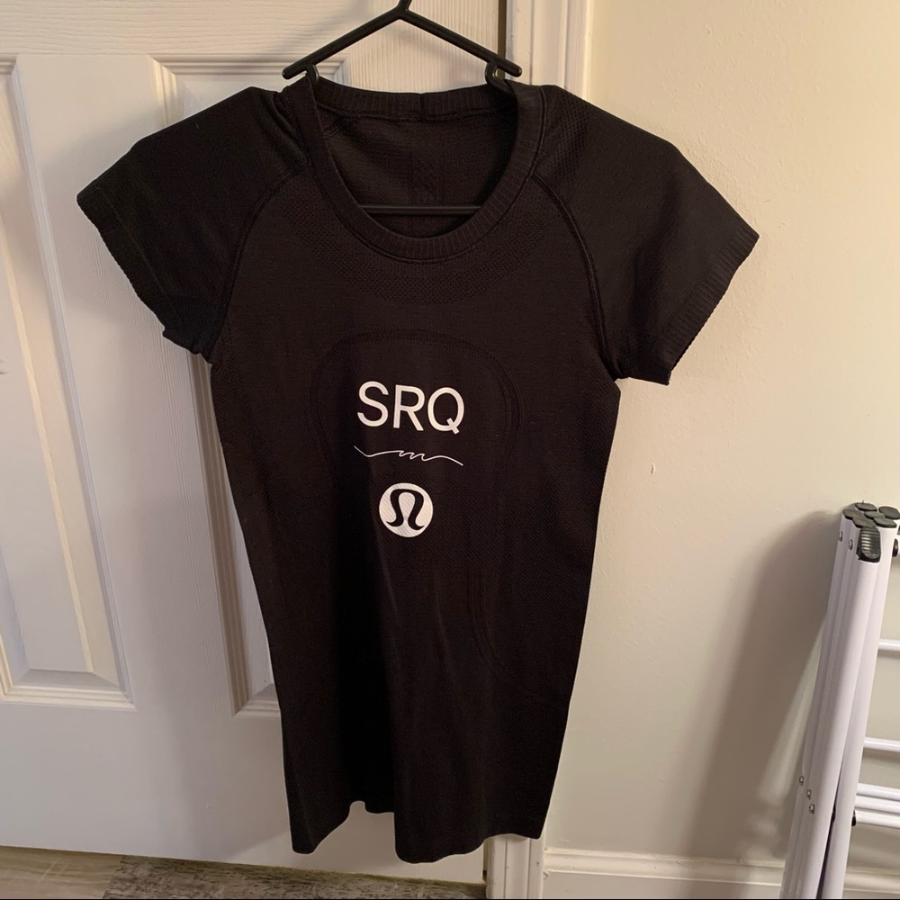 Custom Printed Black Lululemon Swiftly Size 4 - image 1